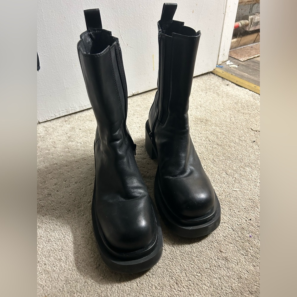 Jeffery Campbell looped black boots size 9.5